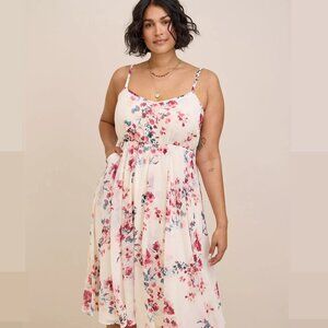 TORRID Midi Chiffon Pleated Dress